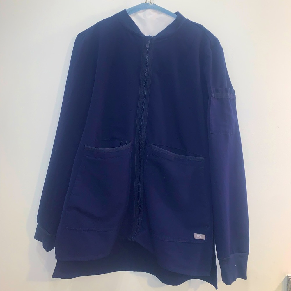 scrub jacket navy
